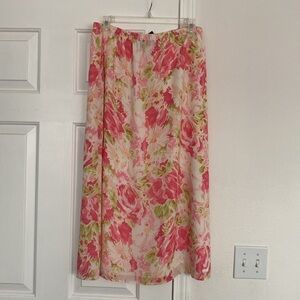 Laura Scott vintage spring floral maxi skirt.